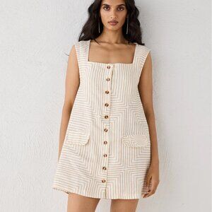 VRG Grl Heidi Linen Mini Dress Juno UK8/US2